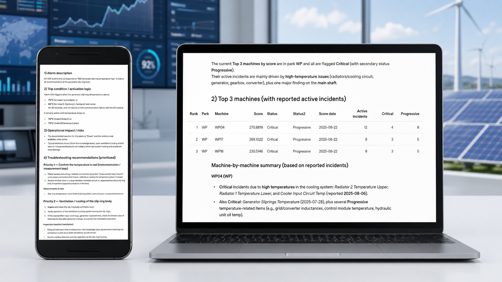 AI reliability agent report across laptop and mobile